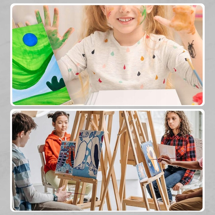 PŁÓTNO MALARSKIE DO MALOWANIA PODOBRAZIE BAWEŁNIANE 10szt 24x30 cm zestaw