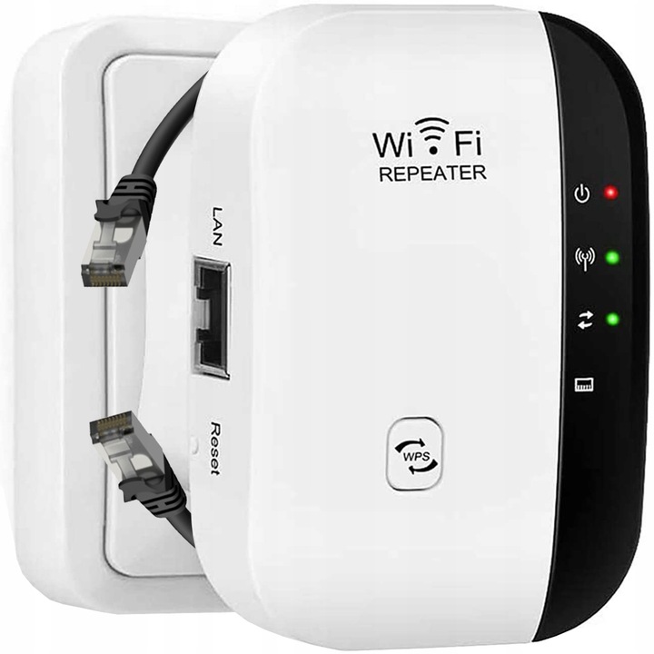 WZMACNIACZ SYGNAŁU WiFi MOCNY ZASIĘG REPEATER 300MB/S NIE PRZERYWA