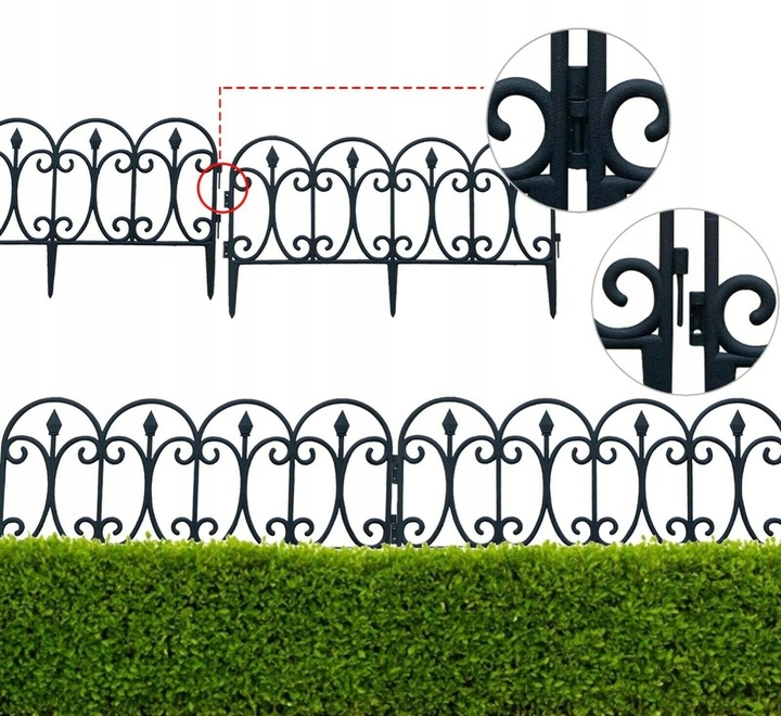 PŁOT PŁOTEK OGRODOWY PALISADA 4SZT 240CM OBRZEŻE