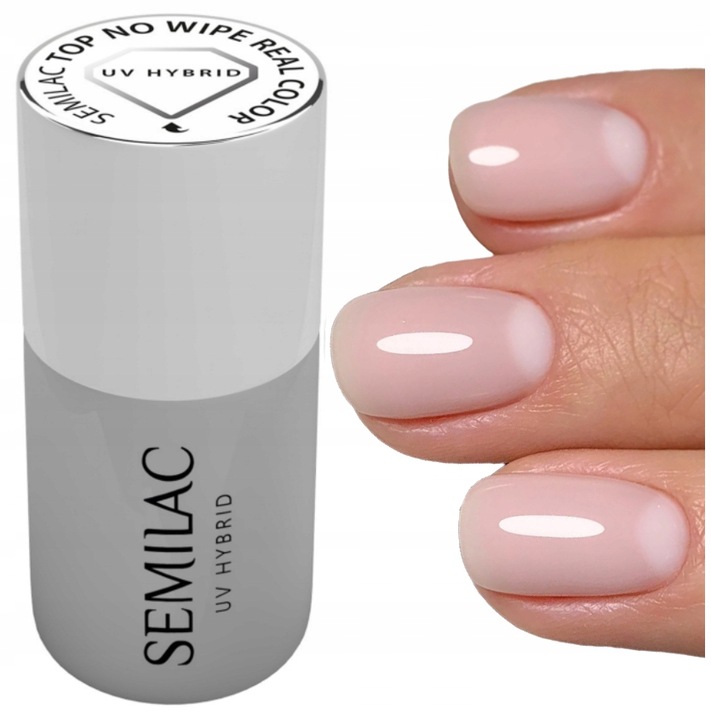 Semilac TOP NO WIPE Real Color Lakier hybrydowy do paznokci 7ml