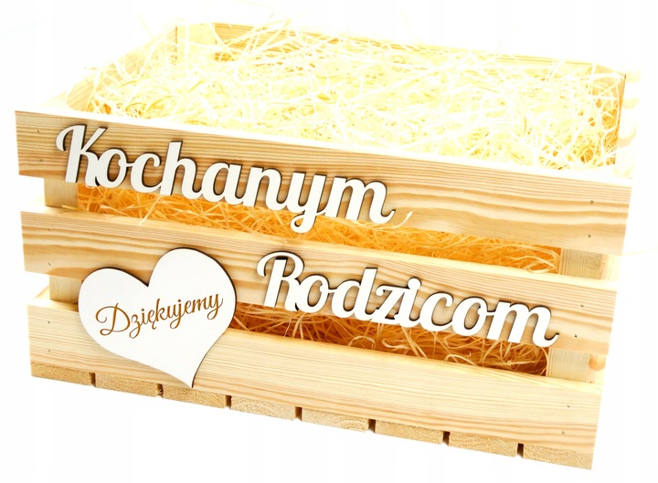 PODZIĘKOWANIE DLA RODZICÓW SKRZYNKA ŚLUB NAPIS XXL
