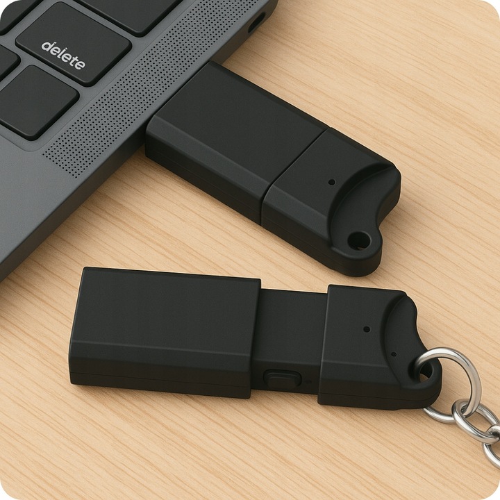 DYKTAFON SZPIEGOWSKI MINI PENDRIVE PODSŁUCH MAŁY BRELOK USB