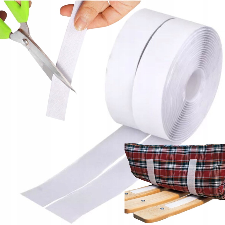 Taśma do OBRAZÓW RZEP CIĘCIA z RZEPEM SAMOPRZYLEPNA 4,57m TASMA PRZYLEPNA