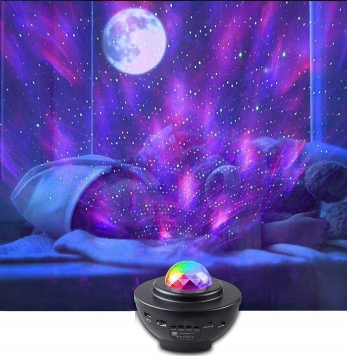 PROJEKTOR GWIAZD RZUTNIK NIEBA LAMPKA NOCNA ASTRONAUTA GŁOŚNIK BLUETOOTH
