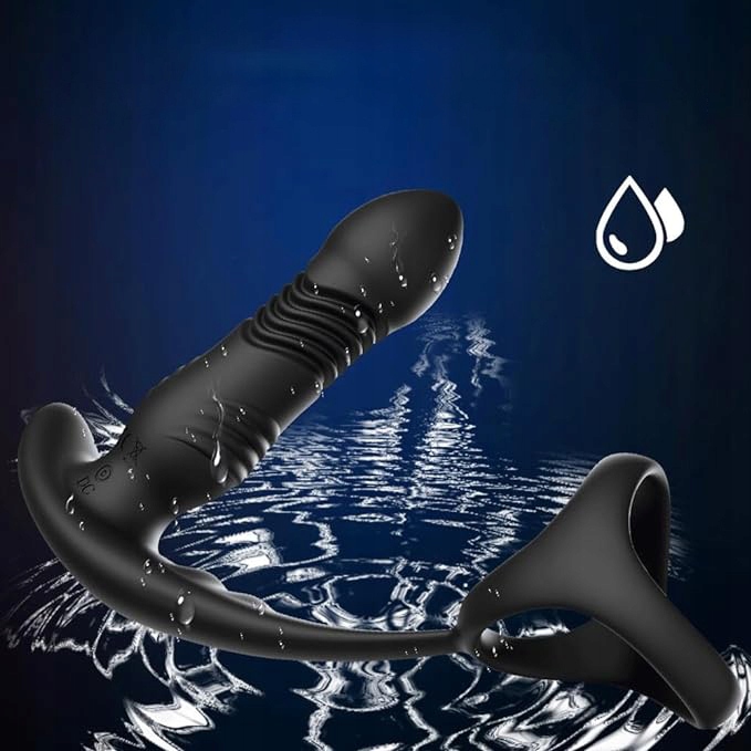 Unisex Prostata Pochwa Wibrujący Rozciągany Masturbator APP Kontrola