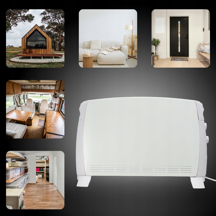 Grzejnik elektryczny Konwektorowy Energooszczędny 2000W DESCON Mocny Nawiew