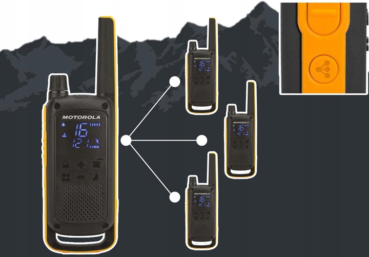 MOTOROLA T82 EXTREME PMR 446 KRÓTKOFALÓWKI WALKIE TALKIE RADIOTELEFONY x2