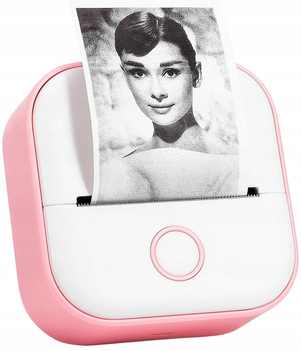 Phomemo T02 mini drukarka termiczna do zdjęć notatek etykiet różowa