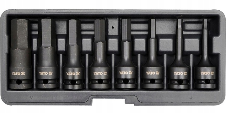YATO ZESTAW UDAROWE KLUCZE IMBUSOWE TRZPIENIOWE imbusy 1/2" HEX 5-19mm