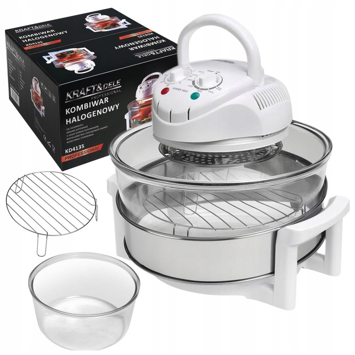 KOMBIWAR PIEC HALOGENOWY MINI PIEKARNIK GARNEK ELEKTRYCZNY 18L 1500W