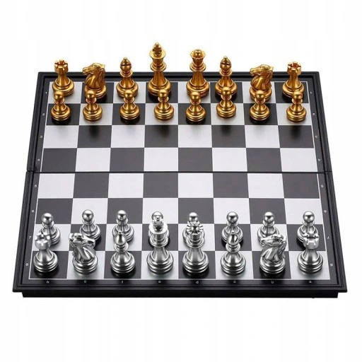 SZACHY KLASYCZNE 25X25 GRA SKŁADANE SZACHOWNICA PREZENT