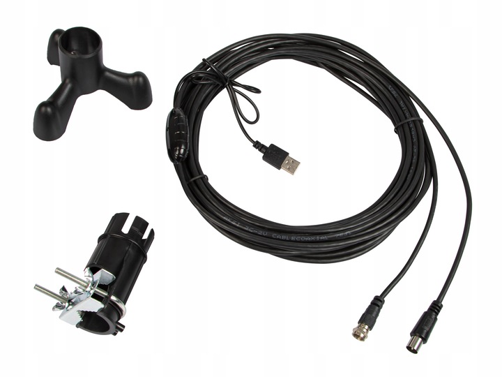 AKTYWNA ANTENA WEWNĘTRZNA ZEWNĘTRZNA DOOKÓLNA 360 DVB-T2 TV 4K DAB MUX-8