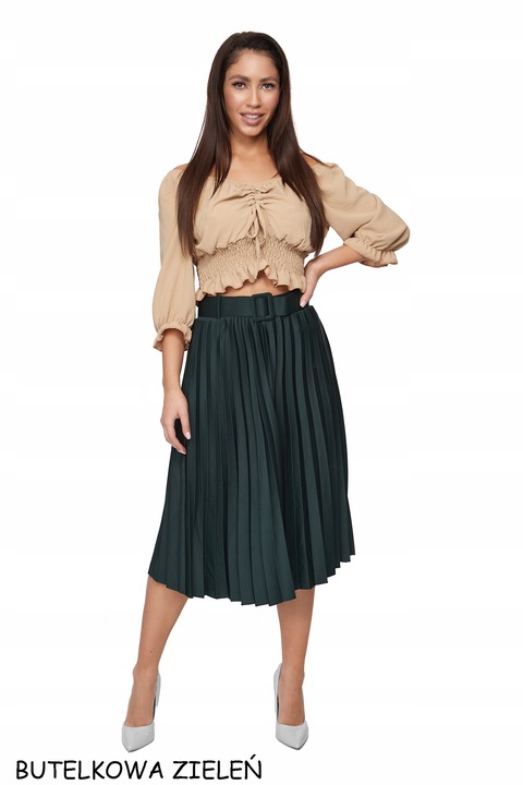802___SPÓDNICA PLISOWANA PASEK GUMKA