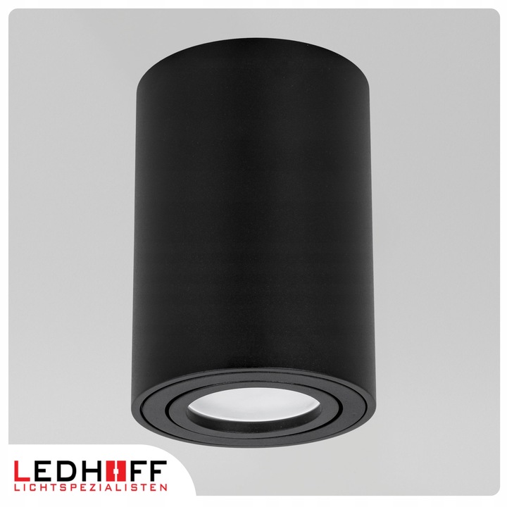 4x Oprawa natynkowa sufitowa LED halogenowa TUBA GU10 Ruchoma czarna