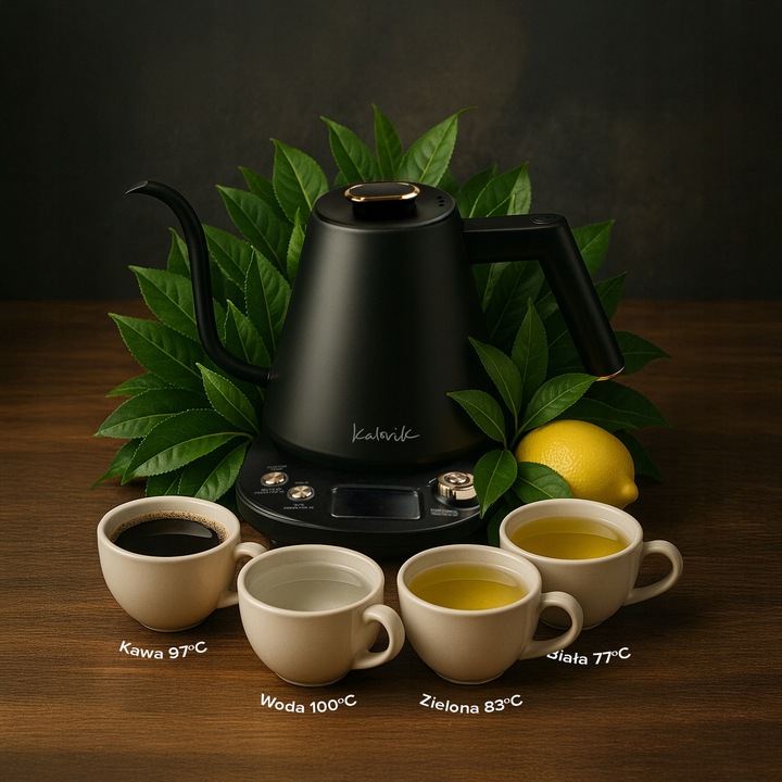 CZAJNIK ELEKTRYCZNY CYFROWY GOOSENECK Z REGULACJĄ TEMPERATURY 1100W 1L