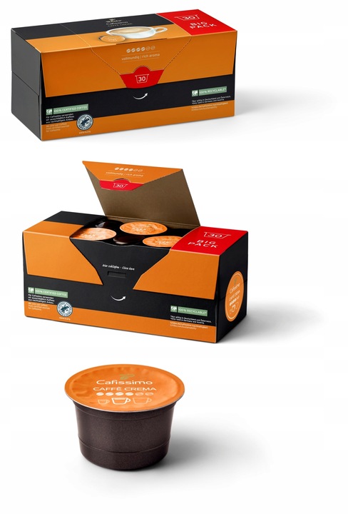 TCHIBO CAFISSIMO CAFFE CREMA VOLLMUNDIG 30 kapsli