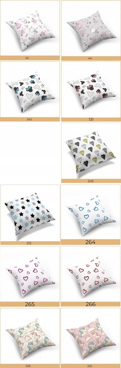 Zestaw 4 poszewek na poduszki, jaśki, 40x40 cm, 100% bawełna, mix