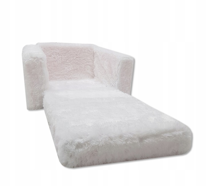 FOTELIK DLA DZIECI ROZKŁADANY FOTEL PLUSZOWY PUFA