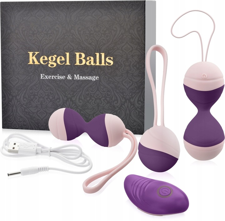 DUŻY ZESTAW KULEK GEJSZY Z BEZPRZEWODOWYM PILOTEM - 10 FUNKCJI WIBRACJI