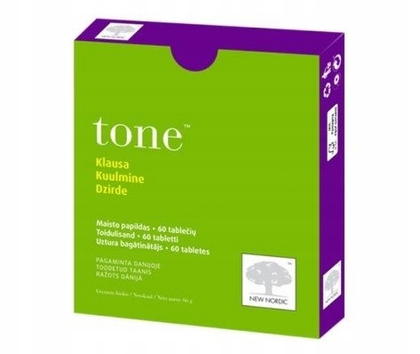 Tone 60 tabletek NA DOBRY SŁUCH słyszenie Szumy uszne NEW NORDIC