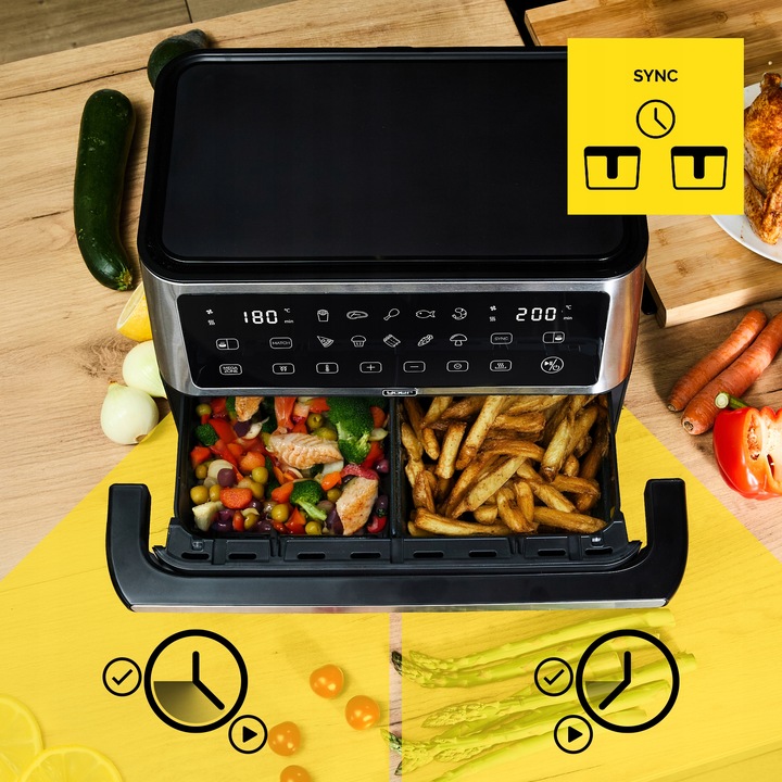 Frytkownica beztłuszczowa 11L Air Fryer Yoer 2800W 12 programów 23