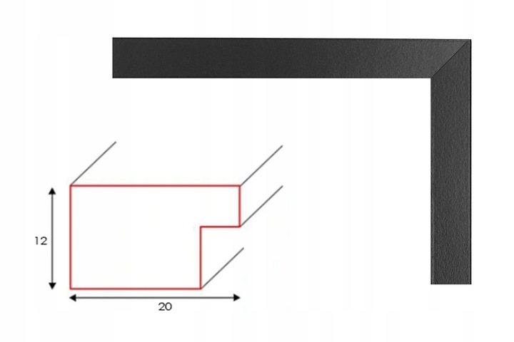 Ramka A3 ramki na zdjęcia 29,7x42 cm czarna rama MDF na ścianę CADRO