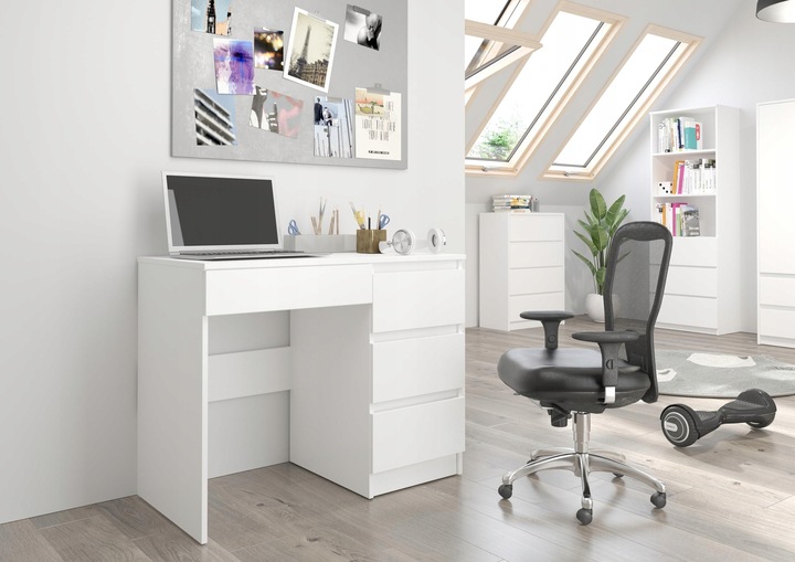 Meble Biurko komputerowe stolik 90cm białe N34