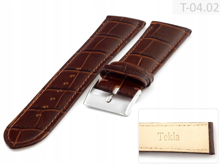 Pasek do zegarka skórzany Tekla T-04.02 PRO uniwerslany 20 mm + teleskopy