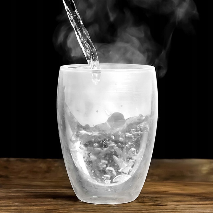 ZESTAW KOMPLET SZKLANEK TERMICZNYCH PODWÓJNE DNO DO NAPOJÓW 350 ML 6 EL