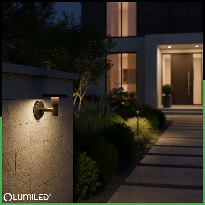 Lampa Ogrodowa LED Zewnętrzna Kinkiet Elewacyjny Ścienny 12W 3 BARWY