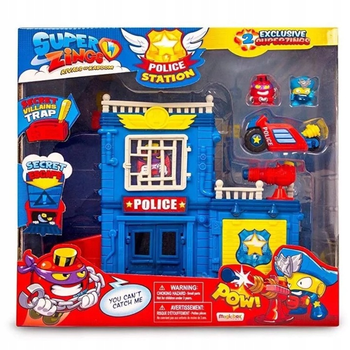 SUPER ZINGS POSTERUNEK POLICJI +2 FIGURKI + POJAZD