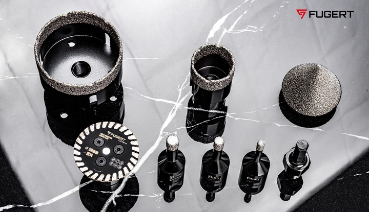 OTWORNICA DIAMENTOWA KORONKA DO GRESU PŁYTEK ZESTAW 6-68MM STOŻEK +