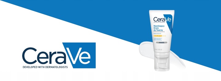 CeraVe Krem Nawilżający do Twarzy, Skóra Normalna i Sucha z SPF 50 52ml