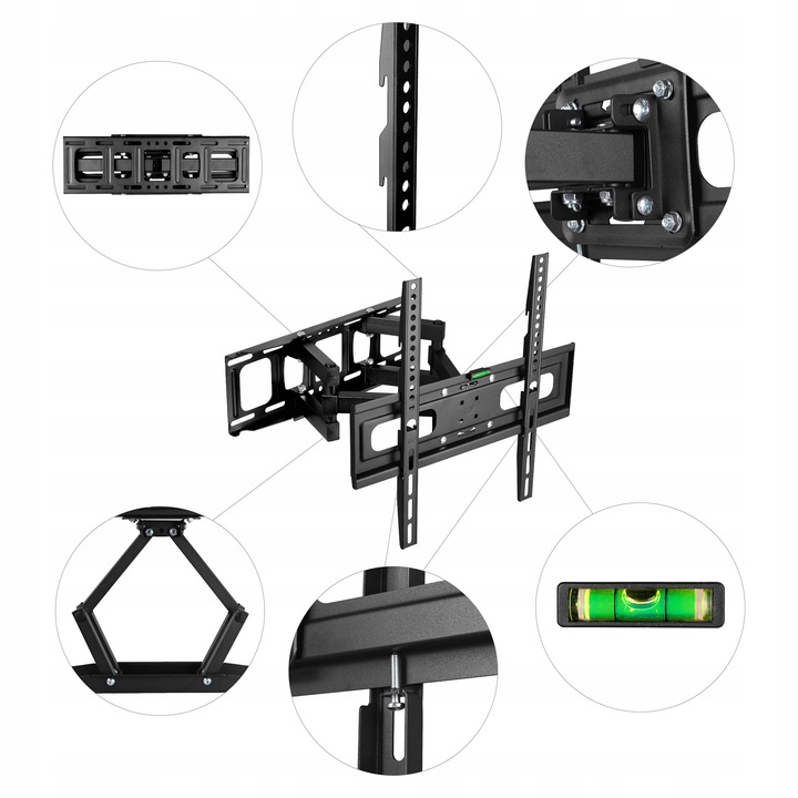 SUPER MOCNY UCHWYT do TELEWIZORA WIESZAK TV ŚCIENNY OBROTOWY LCD 32-70