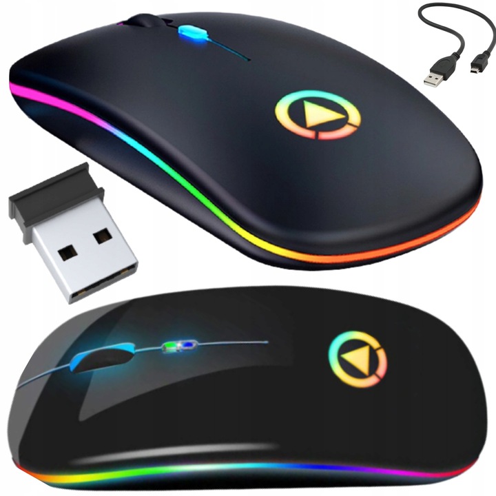 MYSZKA BEZPRZEWODOWA MYSZ OPTYCZNA SLIM LEKKA LED