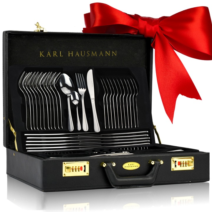 KOMPLET SZTUĆCÓW 72 EL WALIZKA DLA 12 OSÓB zestaw srebrne sztućce