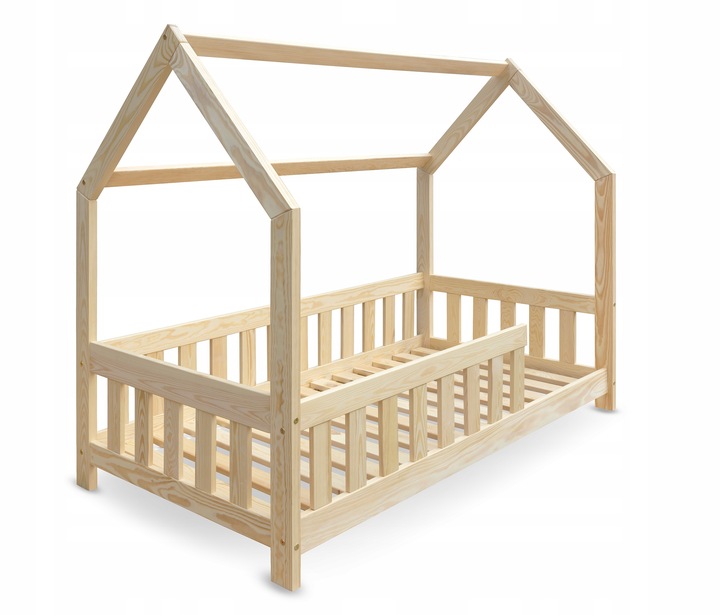 Łóżko sosnowe Domek 80x160cm