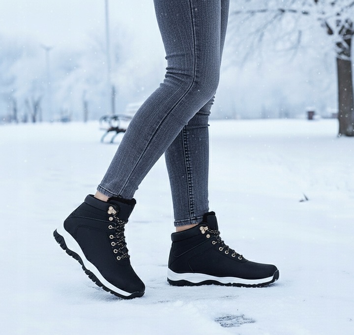 BUTY ZIMOWE DAMSKIE SPORTOWE OCIEPLANE ŚNIEGOWCE P3