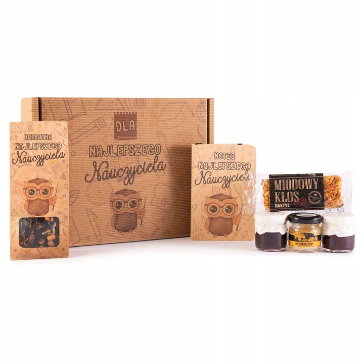 PREZENT NA DZIEŃ NAUCZYCIELA ZESTAW PREZENTOWY GOTOWY W PUDEŁKU Z NADRUKIEM