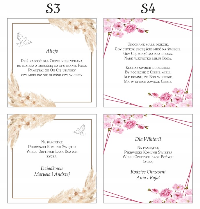 Pamiątka Pierwszej Komunii Świętej pudełko prezent kartka komunia
