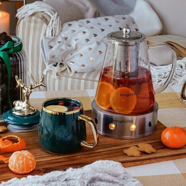 DZBANEK do HERBATY ZAPARZACZ z Podgrzewaczem DUŻY Konighoffer Tibi 1,3L