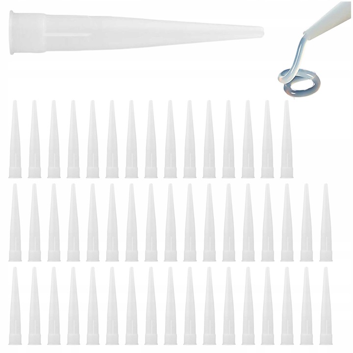 Aplikator Końcówka do Silikonu Kleju Akrylu Kartuszy Pistoletu 50