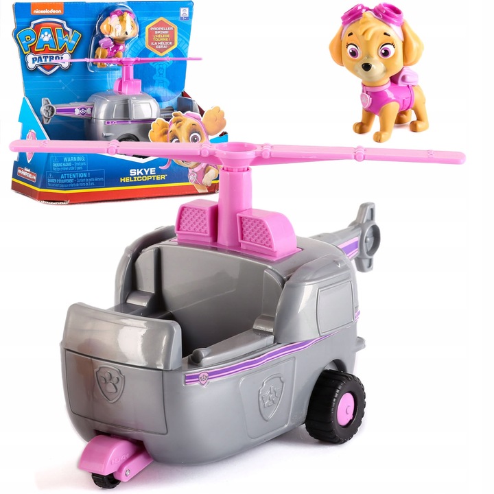 PSI PATROL SKYE FIGURKA POJAZD HELIKOPTER RUCHOMY