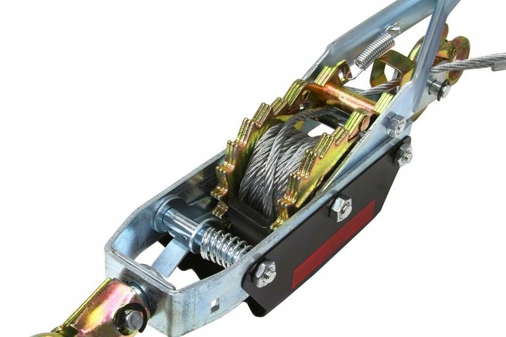 WYCIĄGARKA RĘCZNA LINOWA WCIĄGARKA PRZECIĄGARKA 4T 4000kg 3 HAKI