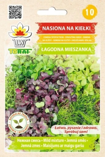 ZESTAW NASIONA NA KIEŁKI MIX ODMIAN ŁATWA UPRAWA MICROGREENS 21 SZT. GRATIS