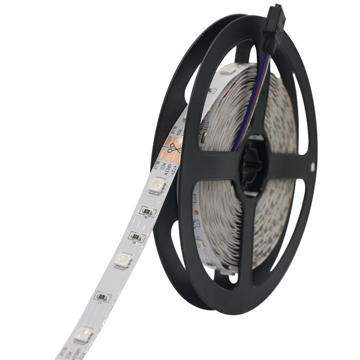 ZESTAW TAŚMA LED 10m RGB + BIAŁY PILOT 5050 zasila