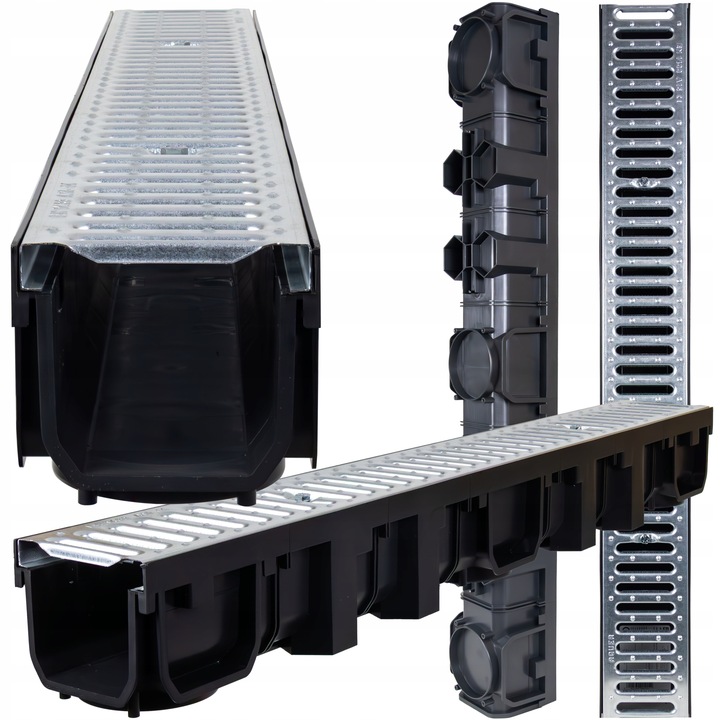 ODWODNIENIE LINIOWE GARAŻU A15 1,5t KORYTKO GRUBY RUSZT METAL H105