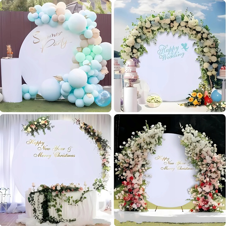 Stojak na balony stelaż KOŁO do balonów METAL 2m łuk ścianka zdjęć