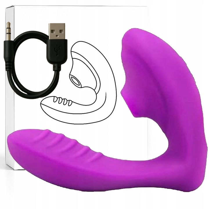 PINGWINEK I WIBRATOR MASAŻER MOTYLEK DO ŁECHTACZKI DAMSKI SSĄCY 20 FUNKCJI