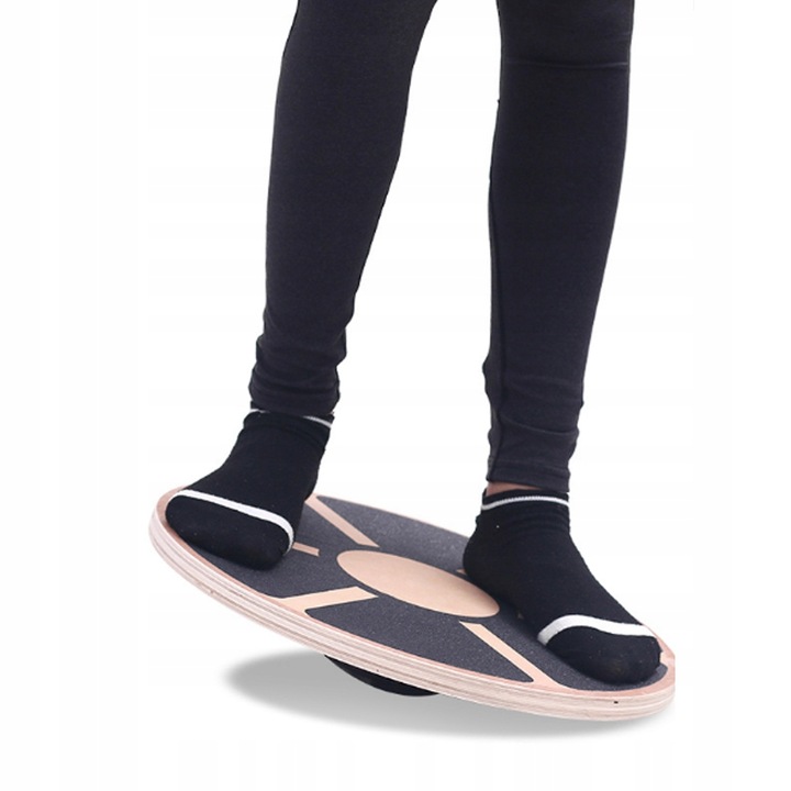 Drewniana platforma do balansowania 4FIZJO - okrągła